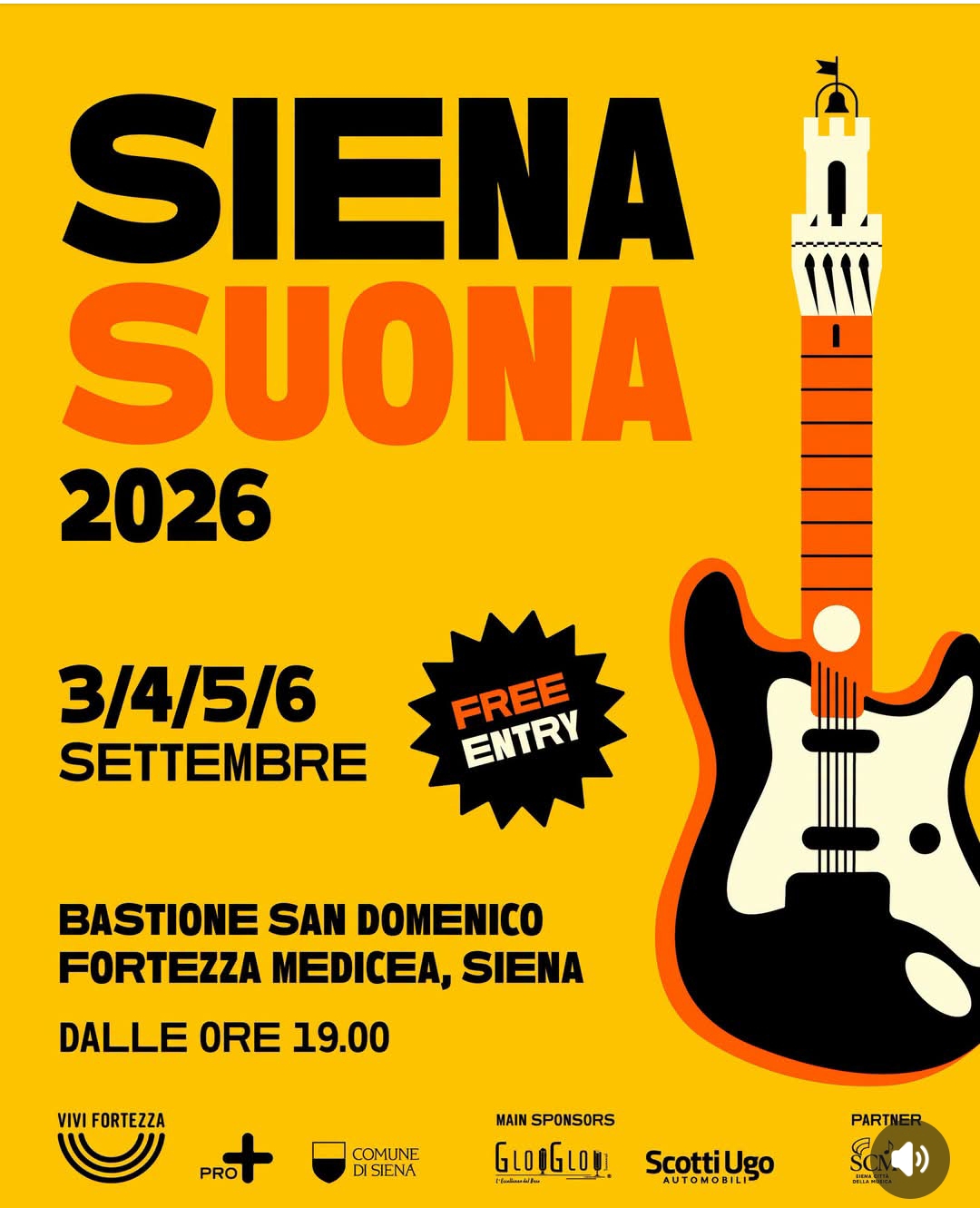 Siena Suona 2026 accende la Fortezza Quattro serate tra rap, rock, reggae e cantautori.