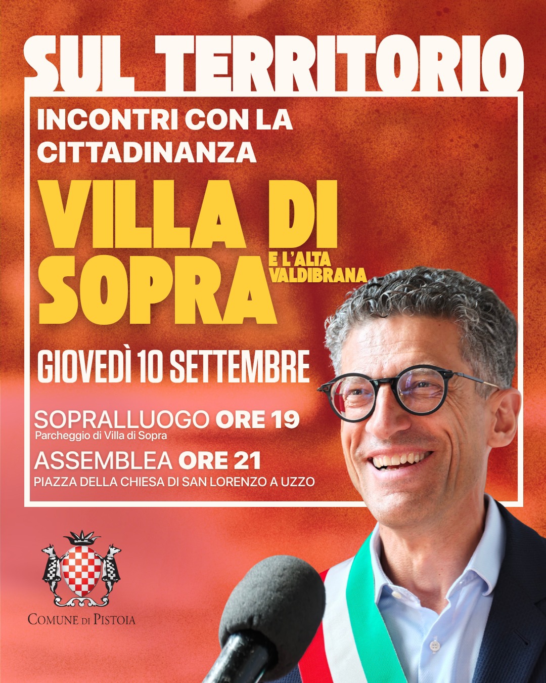 Prosegue il confronto del sindaco Capecchi con il territorio: giovedรฌ 10 settembre appuntamento a Villa di Sopra (Uzzo)
